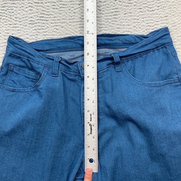 Blue Delta Jeans Men's Size 30X31 Blue Denim 5 Pocket Custom Made Stretch - Picture 6 of 11